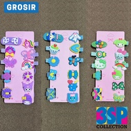 3sp | Ac262 Premium Children's Hair Clips for Korean Girls, Set of Children's Hair Clips with Cute M