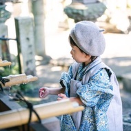 キッズ着物 振袖 日本製 kids kimono yukata Blue 幼児と子供向け 和装ドレス 七五三 浴衣 リバティ柄