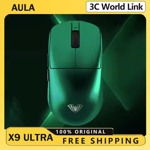 Aula X9 Ultra Wireless Mouse Tri-model Paw3950 Dual 8K Lightweight 500mah E-sports Gaming Mouse Ergo