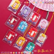 KUGIGI Prayer Bag, Japan Blessed Amulet Sachet, Lucky Trinket Brocade Bag