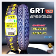 GRT 668 TAYAR MOTOSIKAL TYRE BUNGA SPORT RAIN TUBELESS COMBO SET 70/90-17 80/90-17