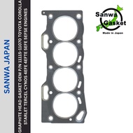 P/N 11115-11070 SANWA Japan Graphite Head Gasket OEM Toyota Corolla Starlet Tercel Cynos 4EFE 4EFTE 