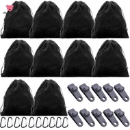 For Gazebo Curtains Weight Bag Portable Outdoor with 10 Pockets, 10 Carabiners, 10 Clips- for Gazebo