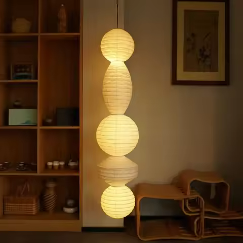 Noguchi pendant light Janpanese Akari Rice pendant Lamp for Bedroom Living Room hotel Stairs loft Ri