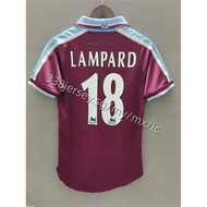 99-01 West Ham home 3A Custom retro football shirt /DI CANIO/LAMPARD jersey
