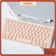 YUJINX Wired Keyboard, Mute 78 Keys Computer Keyboard, Plug Play Slim Lightweight USB Keyboard Lapto