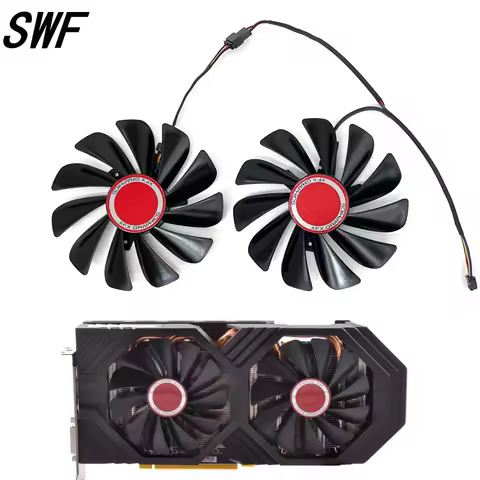 New 2pcs/set FDC10U12S9-C CF1010U12S 95mm RX590 RX580 GPU Video Card Cooler fan For XFX RX 590 580 V