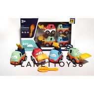 Produk Mainan Bongkar Pasang DIY Fun Cartoon Car 4 Pcs Barang
