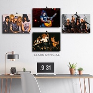 JUMBO WALL DECORATION AXL ROSE BAND GUNS N ROSES 20X30 OFFICIAL ZTARK/ WOODEN WALL POSTER VOKALIS BA