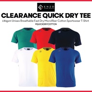 ASIASUPERSTORE x ENZO APPAREL Clearance Quick Dry Cotton Round Neck T-Shirt Unisex 180gsm Adult Tshi