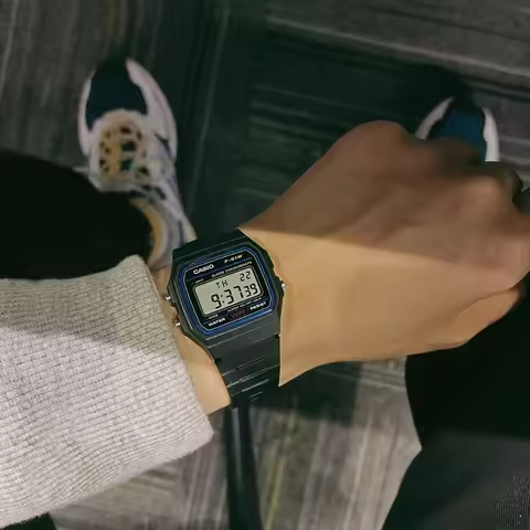 Casio F-91W Series Fashion Simple Retro Small Square Watch LCD Digital Display Waterproof Quartz Mov