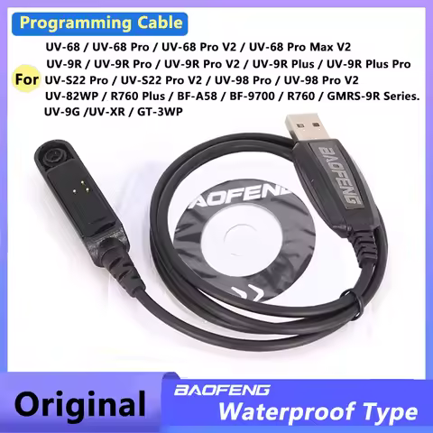 Boafeng UV-9R PRO V2 USB Programming Cable UV68 Pro Max V2 Program Cable For UV-S22 Pro V2 UV-98 UV-