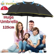 (SG Seller) 125cm Automatic Huge Umbrella 3 Folding 10 Ribs Strong Wind Resistant Large Umbrella Dou
