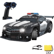 Haktoys Remote Control Police Car RC High Speed Cop Chase 1:12 Scale Radio Control Patrol Sports Veh