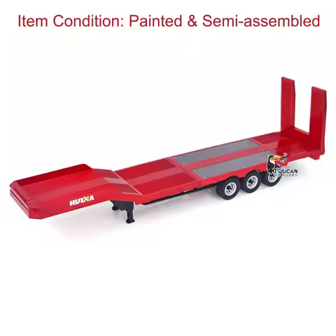 NEW HUINA 1502 RC Trailer 1/18 Flatbed Semi Trailer for 1/18 770s RC Tractor Truck RC Construction T
