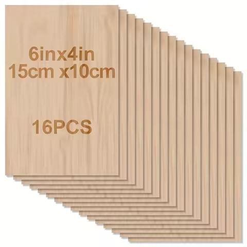 4/8/16/32/48 pieces of wood, wood for crafts - 6 x 4 x 1/12 inches - 2 mm thick wood with smooth sur