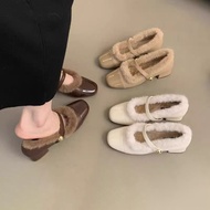 Mary Jane Shoes Fur Shoes Cheongsam Shoes Bridesmaid Shoes~