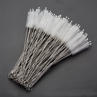 10pcs Nylon Straw Cleaners Brush Drinking Pipe Stainless Steel Glass