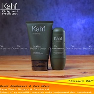 Kahf Paket Face Wash dan Deodorant Biru HIjau Hitam wajah bersih dan bebas bau badan