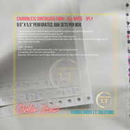 High Quality! 2Ply 3Ply 4Ply Carbonless Carbonized Continuous Form 9.5 x 5.5 9.5x5.5 Inches 9.5" x 5