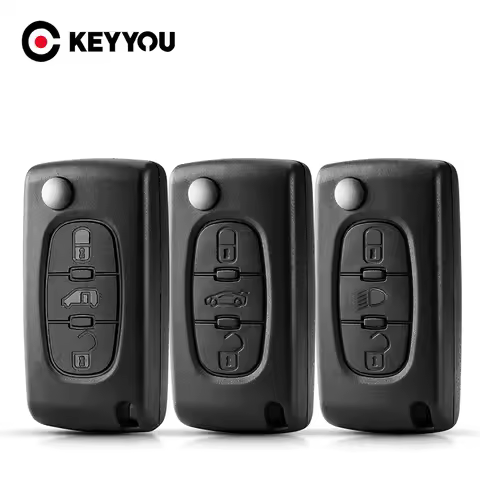 KEYYOU 3BNT For Peugeot Partner Citroen Berlingo Fiat Scudo HU83 VA2 Blade CE0523 CE0536 Flip Car Ke
