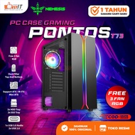PC Case Gaming ATX M-ATX & Mini ITX PSU Bottom NEMESIS PONTOS T73 Casing PC Gaming