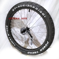 Roda belakang sepeda torpedo 20 in 20 x 2.125  roda torpedo 20 in luky stone tinggal pasang velg sep