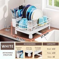 GSlife⭐Adjustable⭐Storage Rack Organizer above the Sink 2 In 1 Dish Rack Rak Pinggan Kitchen Dish Dr
