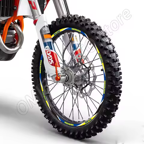 Reflective Motorcycle Wheel Sticker Motocross Rim Decal Stripe 21'and'18'' For Husqvarna TE 250i 310