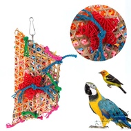 Colorful Bamboo Weave Wooden Swing Parrot Bird Toys Bird Cage Accessories