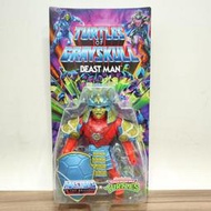 MATTEL太空超人與忍者龜聯名款Turtles of Grayskull反派Beast Man獸人 5.5吋可動公仔