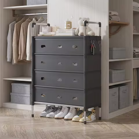 2026 Home Furniture Shoe Organizer Shoe-shelf Living Room Cabinet Wallet Puff Storage Coat Rack Dorm