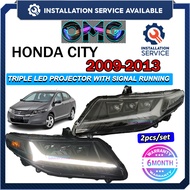 [Installation Provided] Honda City Tmo/Gm2 2009 - 2013 Lexus Design Double Projector LED Headlamp As