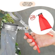LOVIVER Multifunctional Fruit Picker Steel Harvesting Tool Compact Storage Bag Fruit Plucker for Gar
