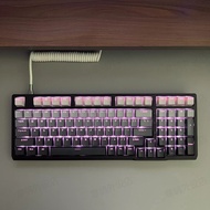Keycap Full-Key Gradient Dust Blackberry Engraved Translucent PBT Support wooting made68EZ63mu68 Bea