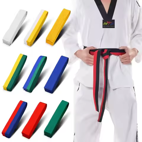Taekwondo Colored Ranking Belts Cotton Martial Arts Judo Karate TKD Aikido Uniform Belt Kids Adult P