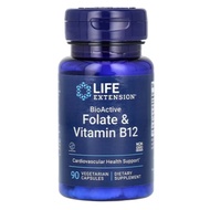 Life Extension, BioActive, Folate & Vitamin B12, 90 Vegetarian Capsules