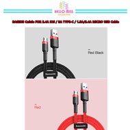 BASEUS Cafule FOR 2.4A IOS / 3A TYPE-C / 1.5A/2.4A MICRO USB Cable