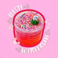 FROSTY WATERMELON (Bingsu Slime)// Crispy bingsu bead slime, hot tiktok spooky slime toy, with WATER