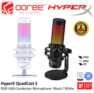 HYPER-X HYPERX QUADCAST S RGB USB CONDENSER GAMING MICROPHONE WITH NGENUITY SOFTWARE &amp; TAP-TO-MUTE SENSOR - BLACK / WHITE (4P5P7AA) (519P0AA)