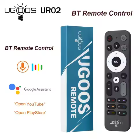 2024 UGOOS UR02 BT Voice Remote Control Replacement for Ugoos SK1 TOX1 TOX3 AM6 AM8 AM6B PLUS X4 X4Q