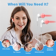 KTS Red Light Therapy for Ears 650NM Ear Therapy Device with 5-Level 650nm Red Light Adjustment Rech