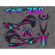 Honda CRF 250 decals sticker, Laminated