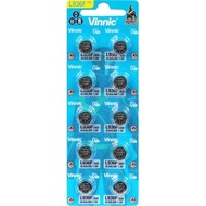 10pcs 1.5V Vinnic AG9 LR936 394 SR936 194 Button Cell Battery
