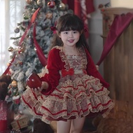 Korea Korea 2026 Girls Children Spring Autumn Style 2024 Christmas Pettiskirt Polka Dot Design Princ