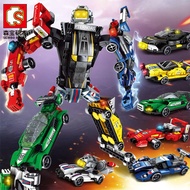 Sembo Mecha of Steel 103081 -86 Engineering Truck (6-in-1) 709pc 钢铁机甲 机变大力神 103087 -92 Racing Car Tr