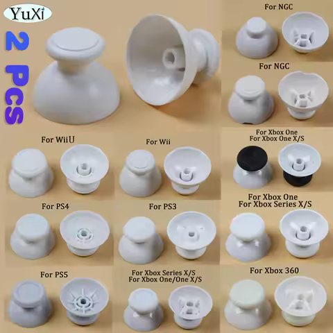 2Pcs For PS5 PS4 PS3 Thumbstick Cap 3D Analog Joystick Grip Cap Button Cover For Xbox One Series X S