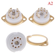 1Pc chassis mount 9pin ceramic tube socket for EL84 ECC82 6922 12AX7