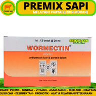 WORMECTIN 20ML 1 DUS (12 B0T0L) - Obat Parasit Cacing Scabies Kucing Anjing Kelinci Sapi kambing Dom