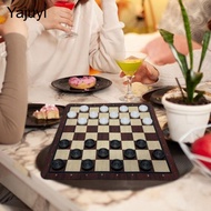 [Yajuyi] SiaBiced Checkers Chess Board Game Set Entertainment Leisure Gameplay 0.87 inch Diameter
